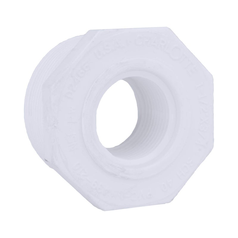 CHARLOTTE PIPE 1 1/2 x 3/4 SCH 40 RED BUSHING MPTXFPT PRESSURE (1 Unit Piece) - Image 1